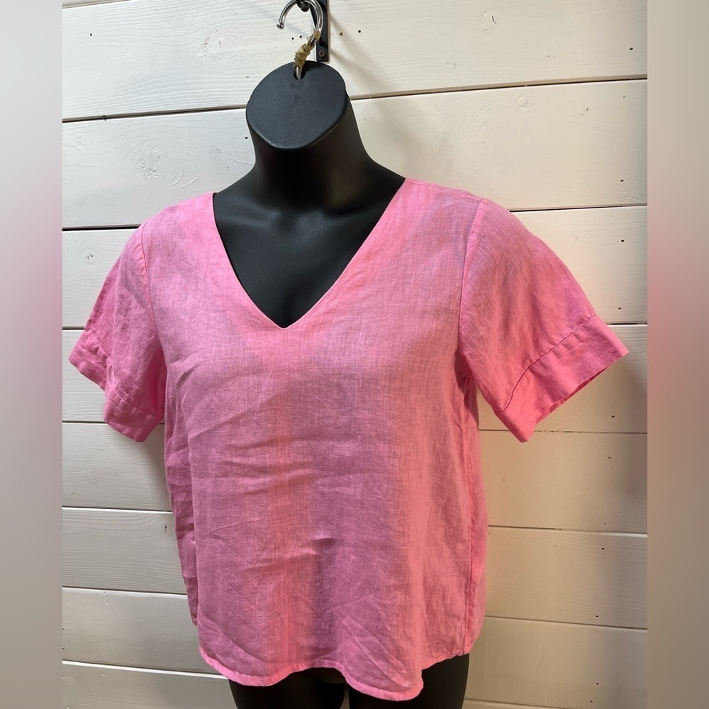 RICH & ROYAL – Pink Linen Top (Estimated M) - Picture 4 of 12